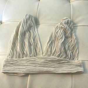 Wore once white crop top